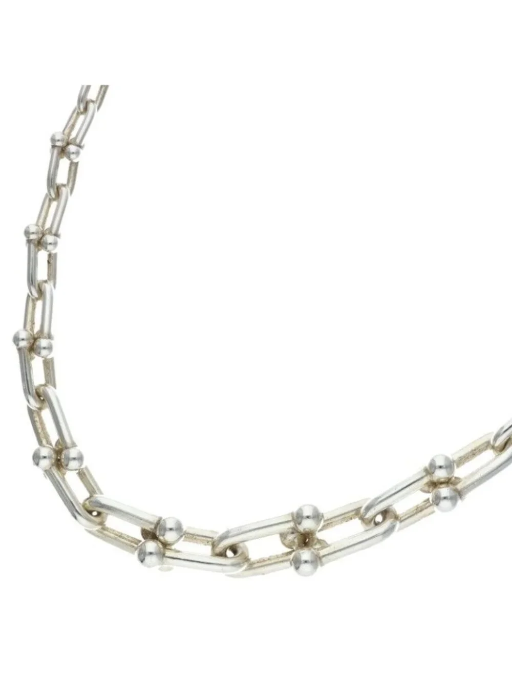 Tiffany & Co Graduated Link Silver Necklace